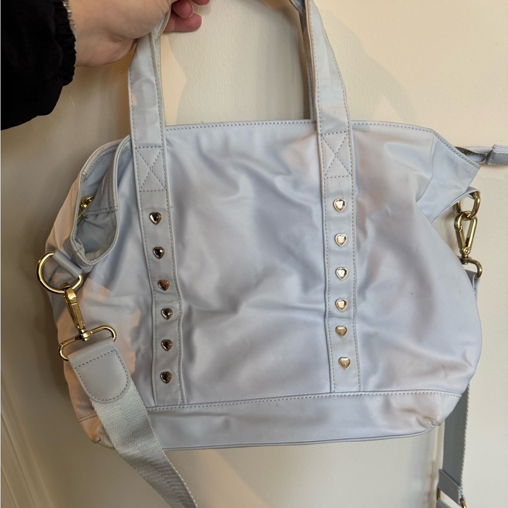 Stoney Clover Lane Embellished Baby Blue Mini Tote Bag